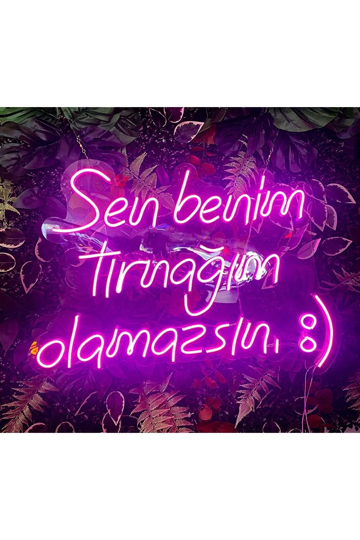 Sen Benim Tırnağım Olamazsın Kuaför Güzellik Merkezi Neon Tabela (60x42cm)