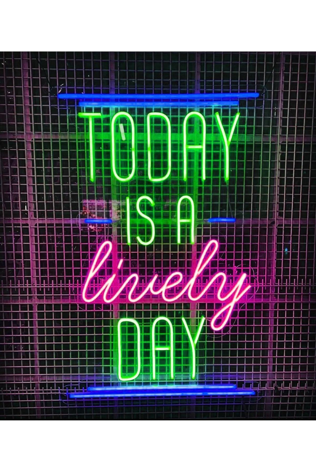 Today Is A Lively Day Neon Led Tabela Kafe Dükkan Neon Dekorasyon