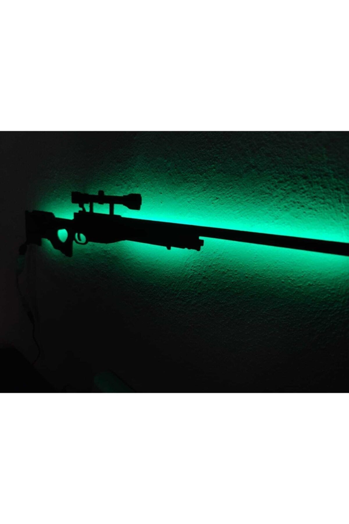 Awp Sniper Led Işıklı Ahşap Tablo