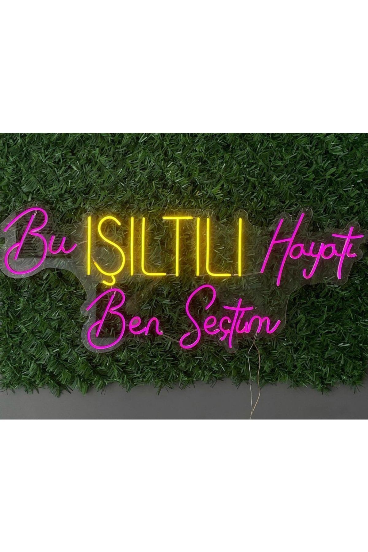 Bu Işıltılı Hayati Ben Seçtim Yazılı Neon Led