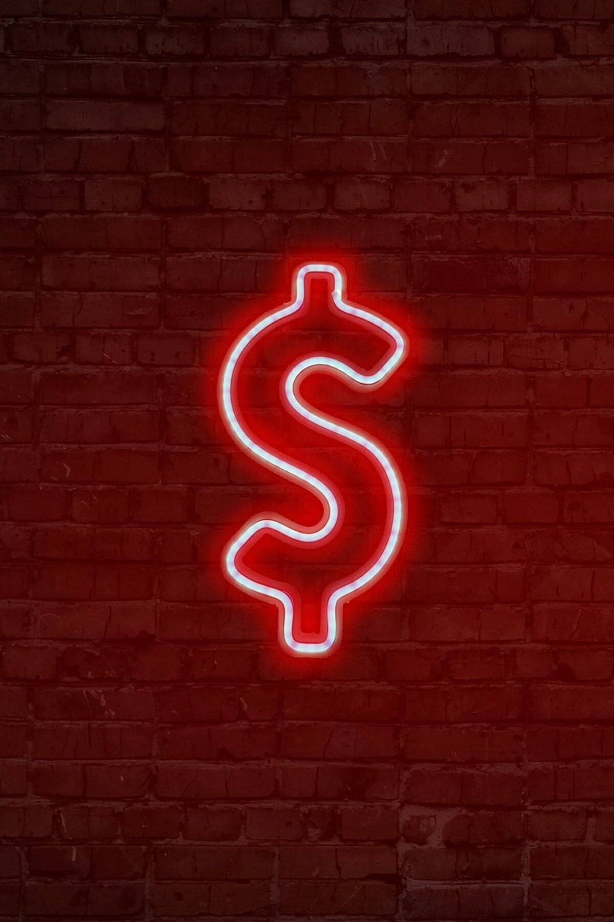 Dolar Logo Dekoratif Neon Aydınlatma