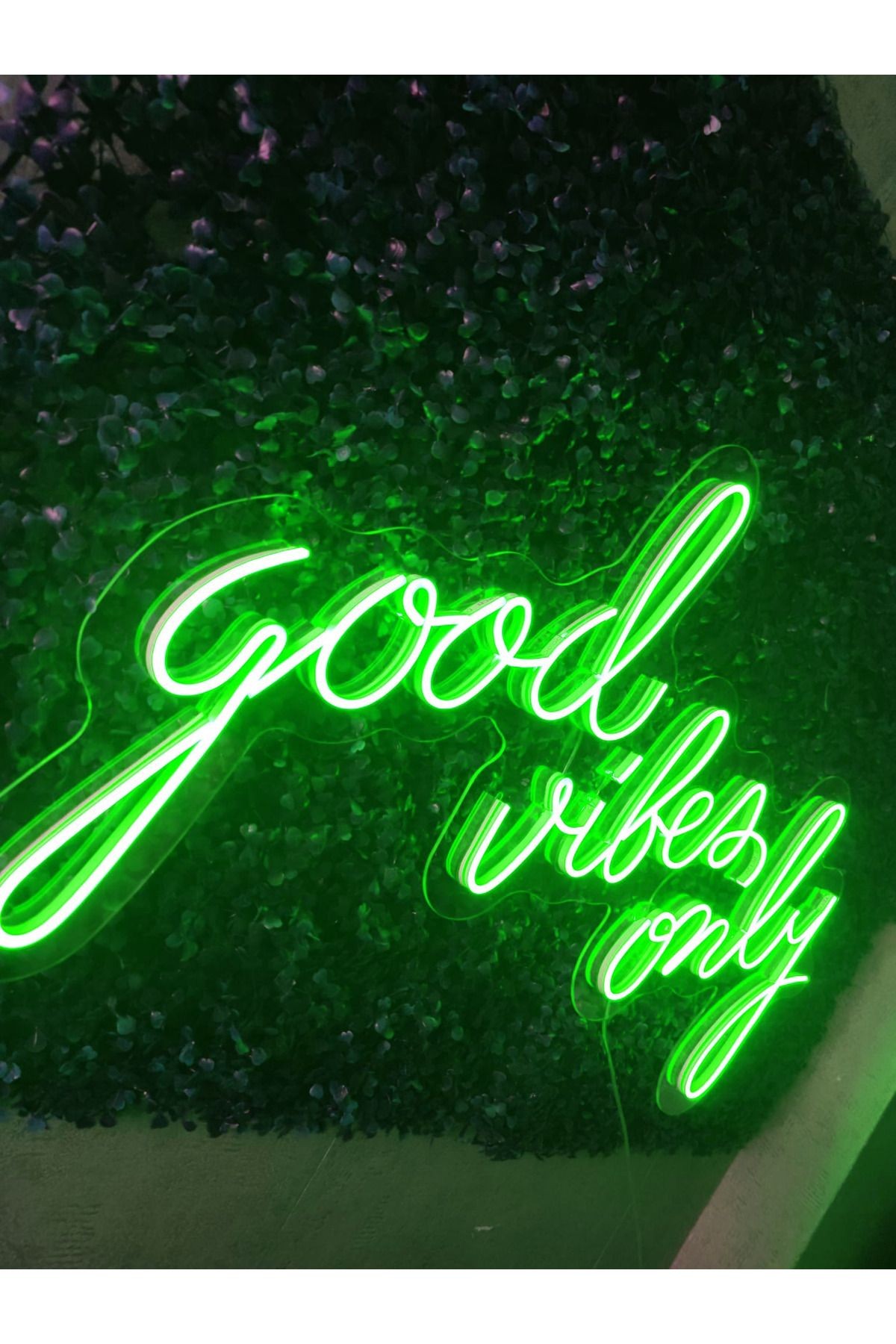 Good Vibes Only Neon Led Tabela Dekoratif Aydınlatma(80x45cm)