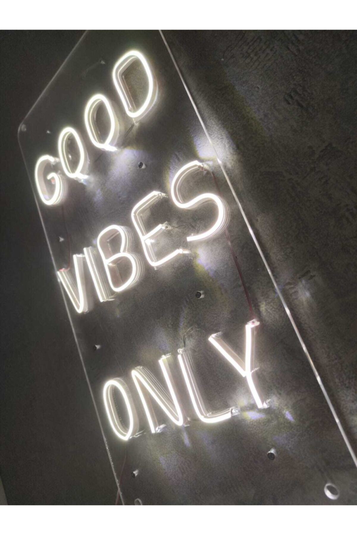 Good Vibes Only Neon Led Tabela Neon Duvar Dekoru