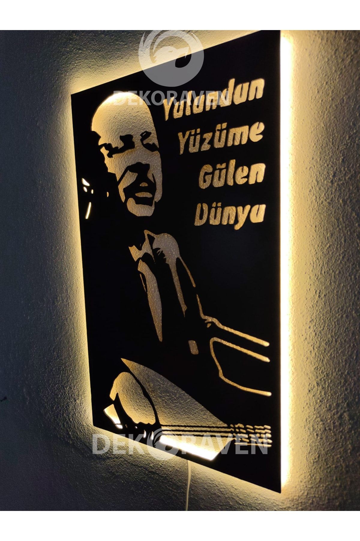 Neşet Ertaş -yalandan Yüzüme Gülen Dünya Led Işıklı Tablo