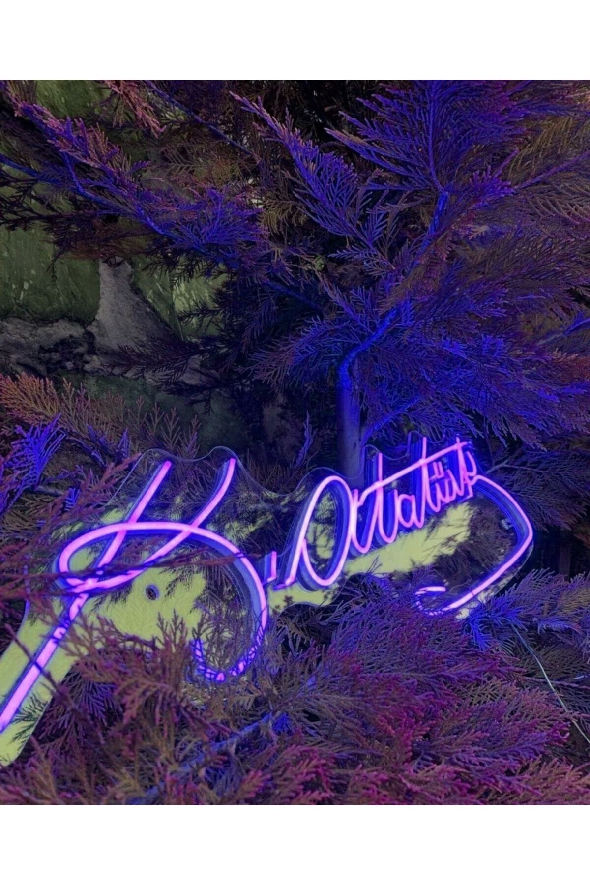 Atatürk Imza Neon Led Tabela Dekoratif Aydınlatma