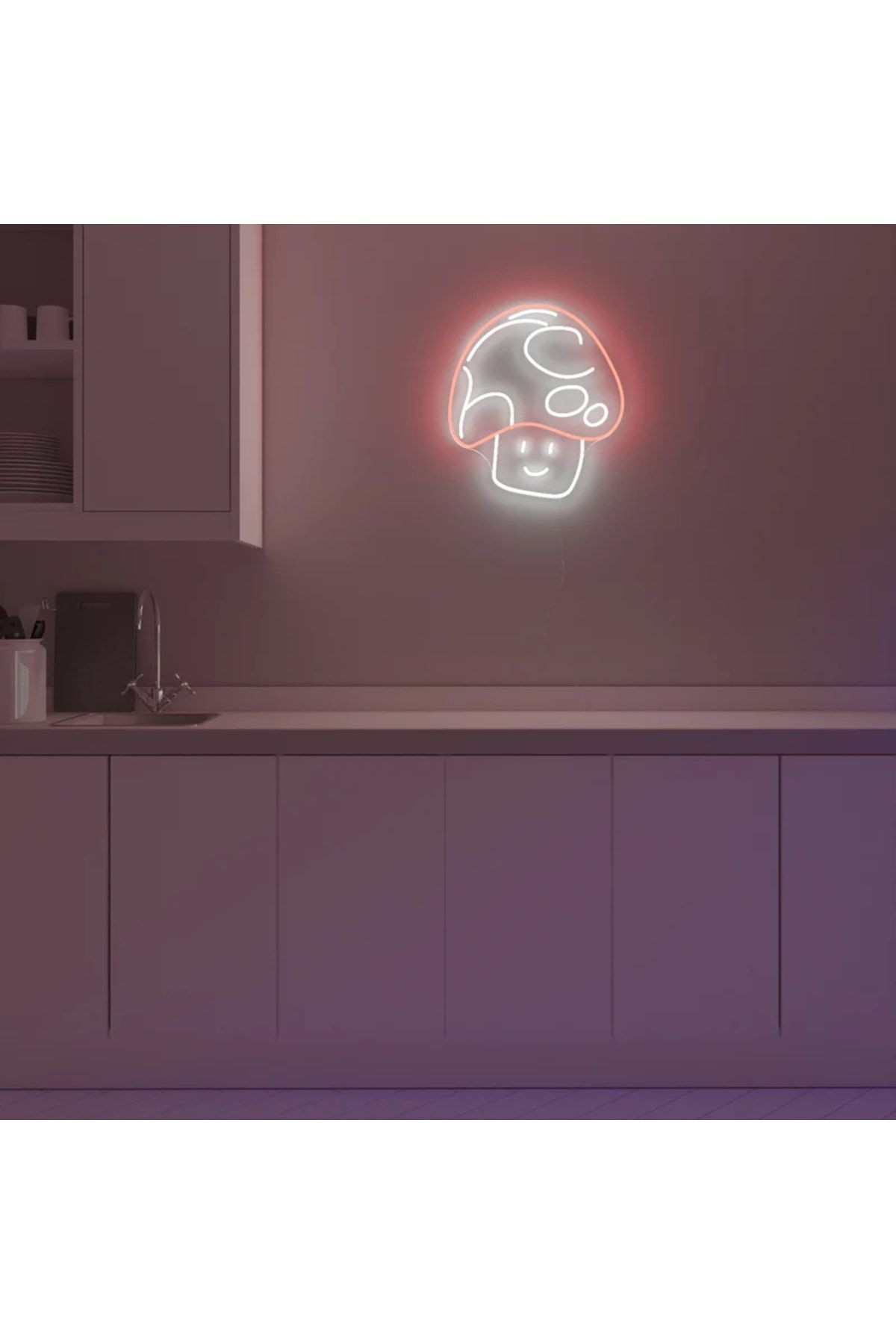 Mantar Neon Tabela Neon Yazı Dekoratif Aydınlatma Ve Gece Lambası