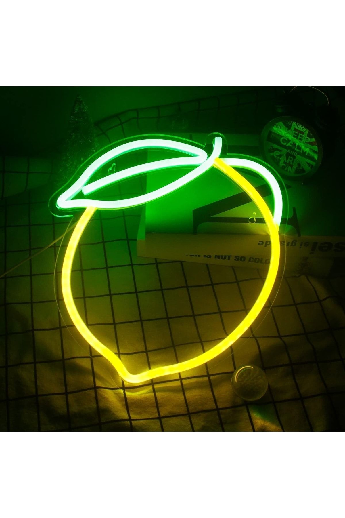 Limon Neon Tabela Neon Yazı Dekoratif Aydınlatma Ve Gece Lambası