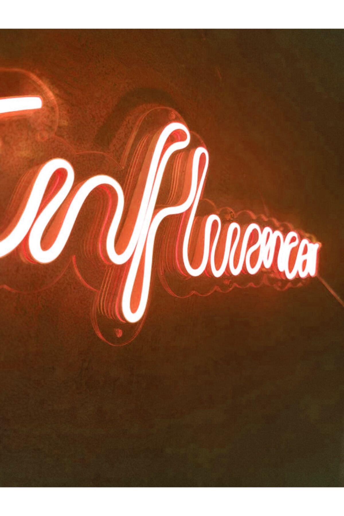 Influencer Dekoratif Led Duvar Aydınlatması Neon Led Yazı Tabela