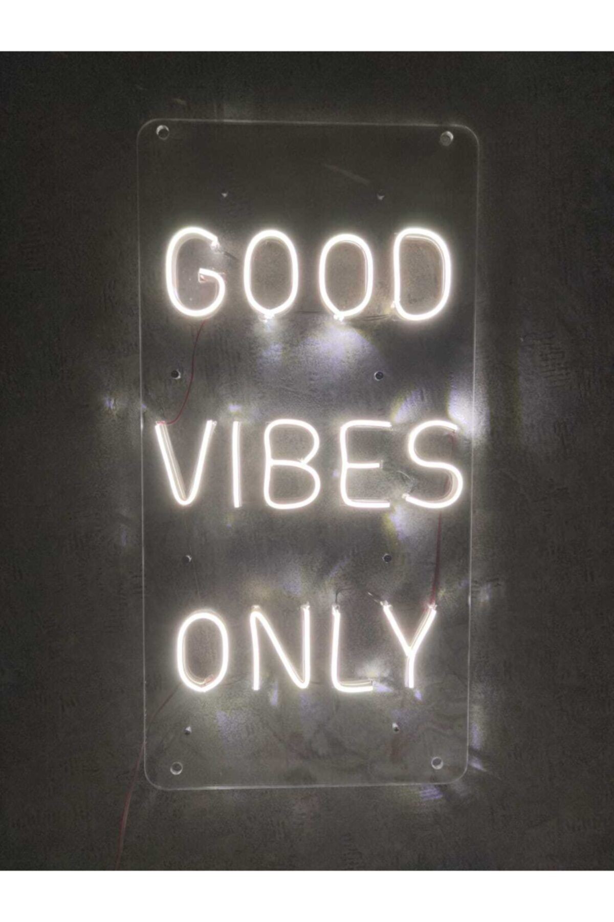 Good Vibes Only Neon Led Tabela Neon Duvar Dekoru