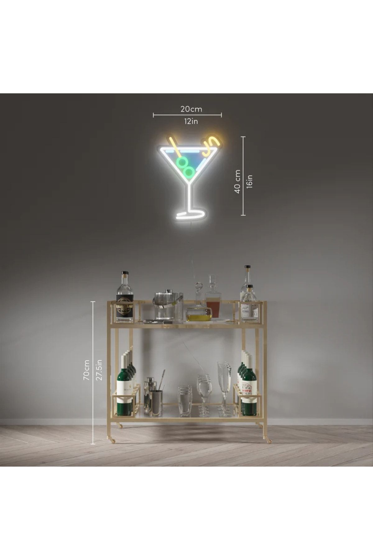 Kokteyl Neon Tabela Neon Yazı Dekoratif Aydınlatma Ve Gece Lambası