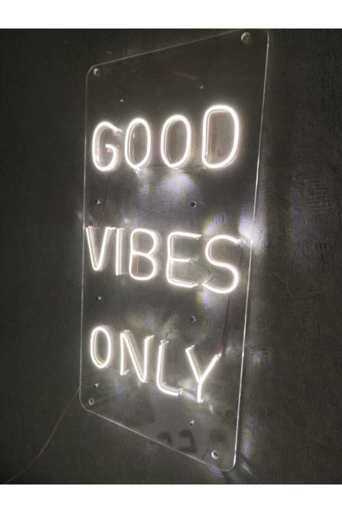 Good Vibes Only Neon Led Tabela Neon Duvar Dekoru