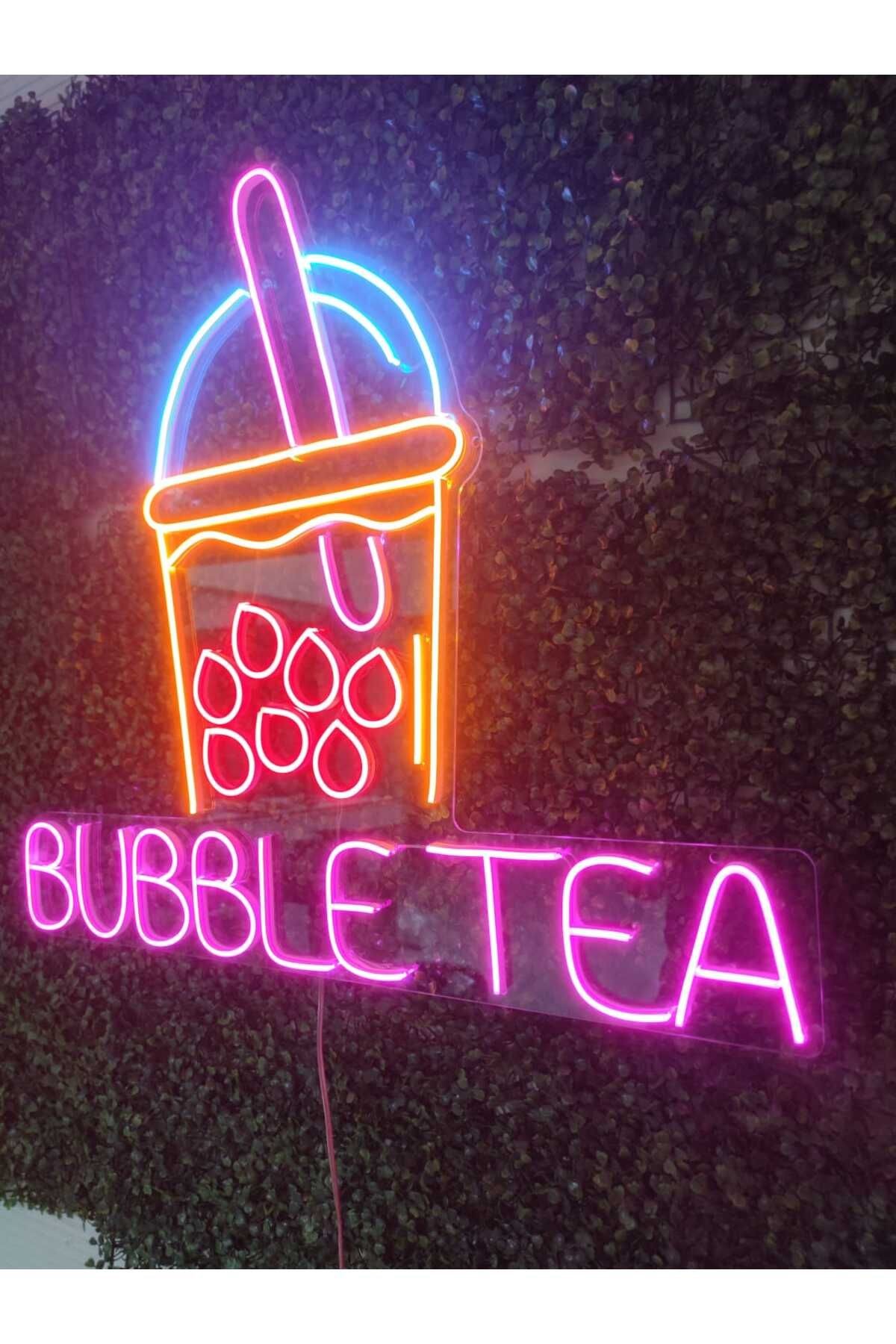 Bubble Tea Neon Led Tabela Dekoratif Aydınlatma(80x50cm)