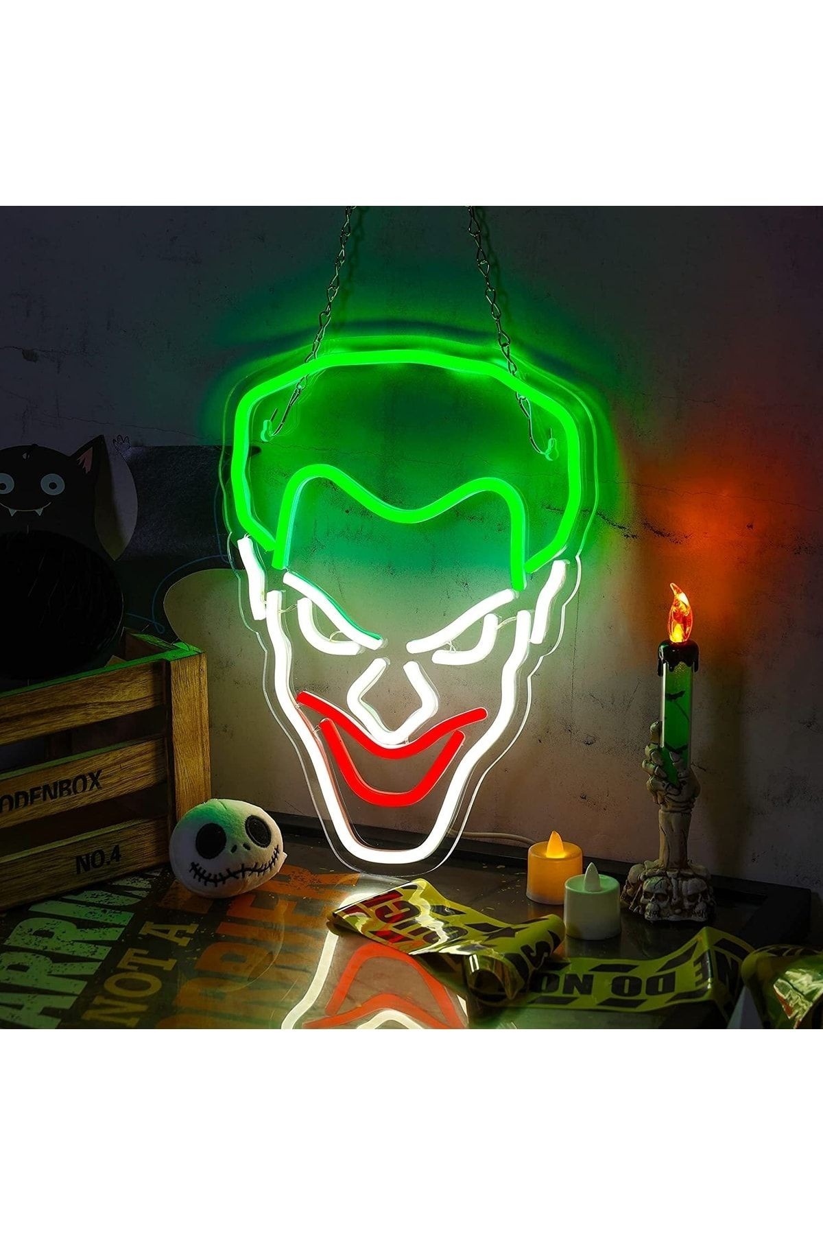 Joker Neon Tabela Neon Yazı Dekoratif Aydınlatma Ve Gece Lambası