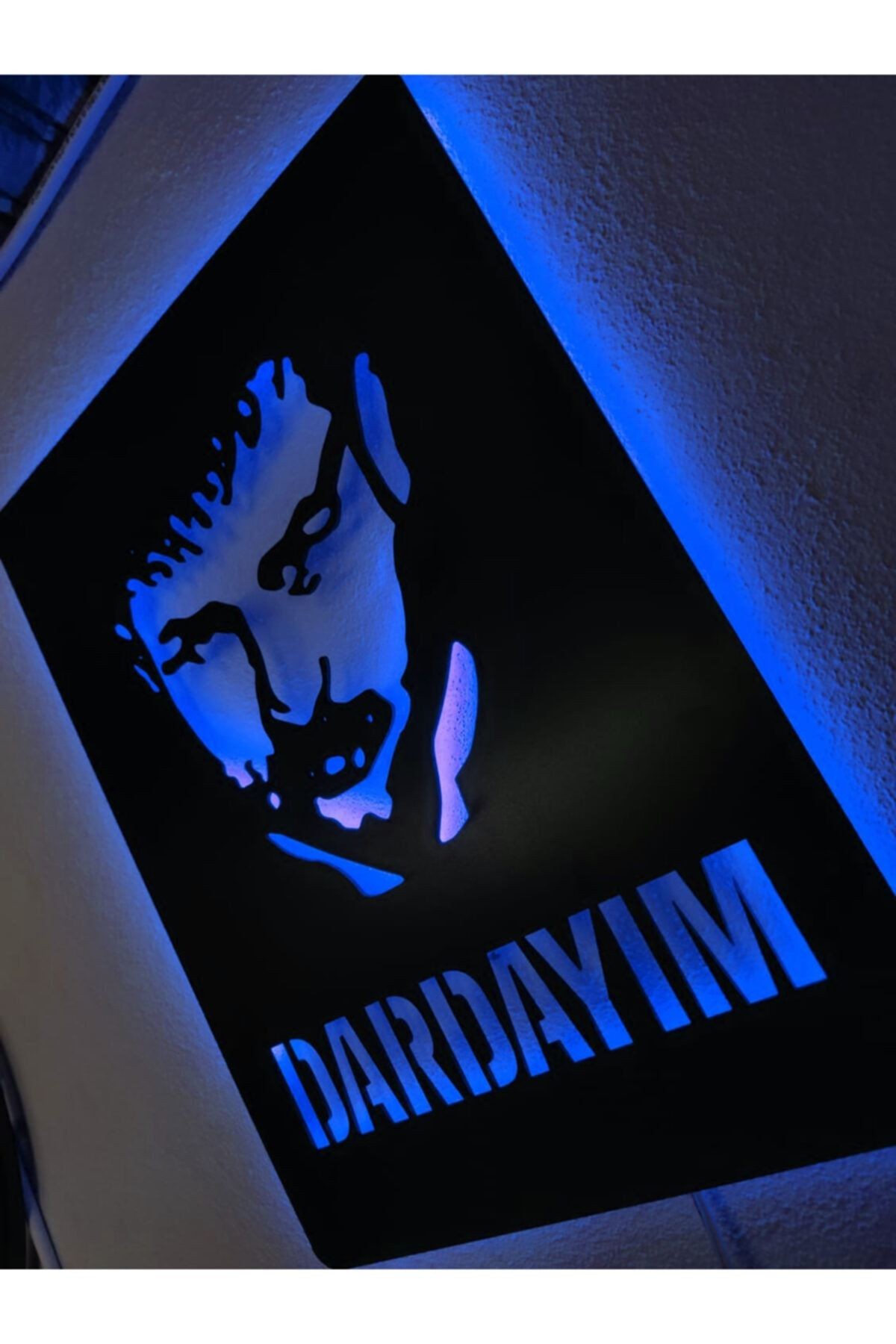 Azer Bülbül Dardayım Led Işıklı Ahşap Tablo