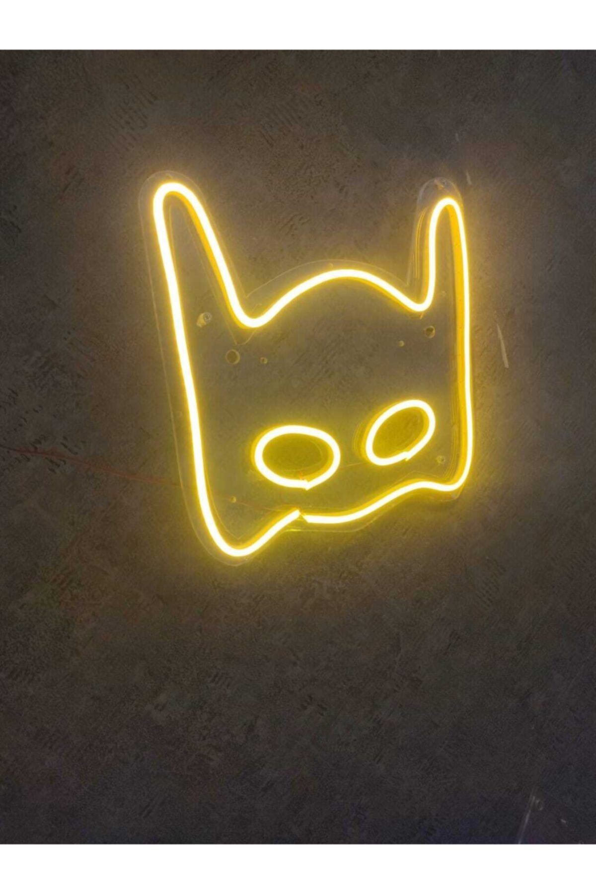 Batman Maske Neon Led Duvar Dekoru