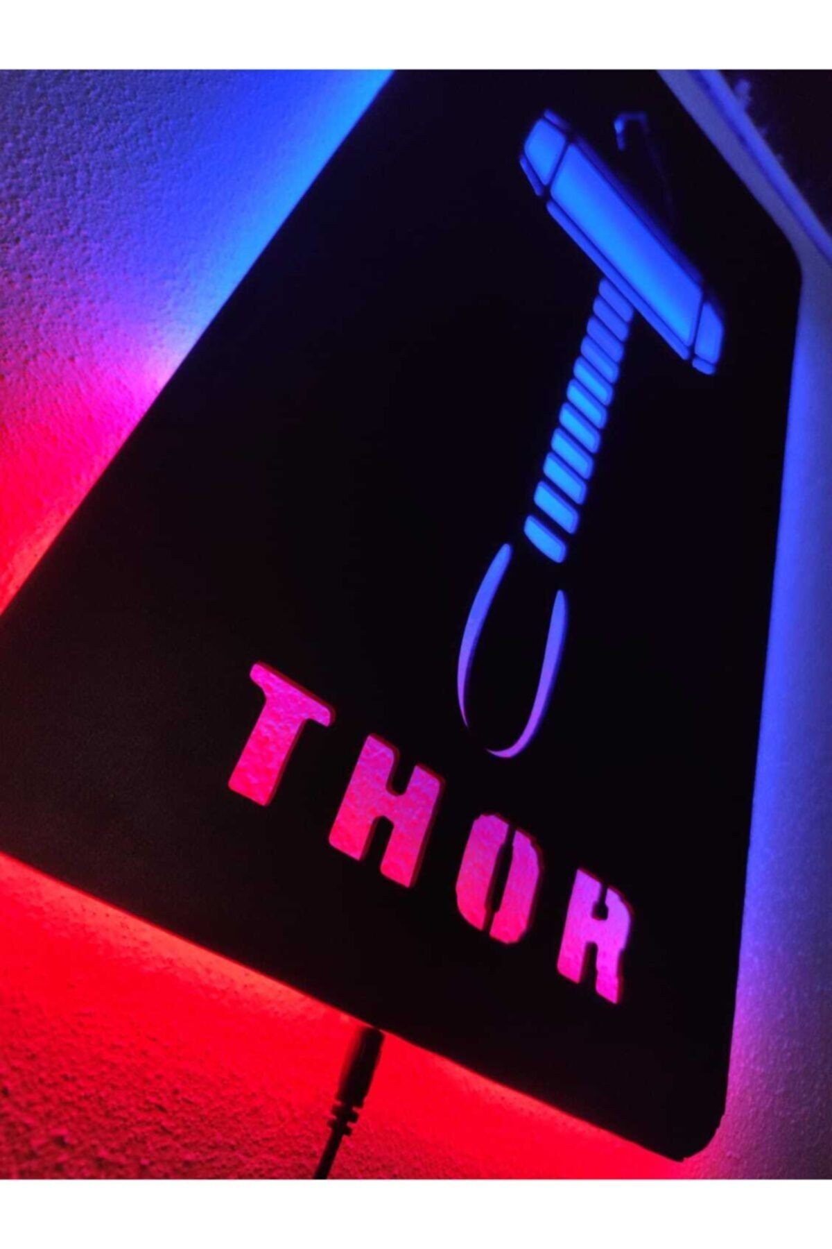 Thor Dekoratif Led Işıklı Ahşap Tablo