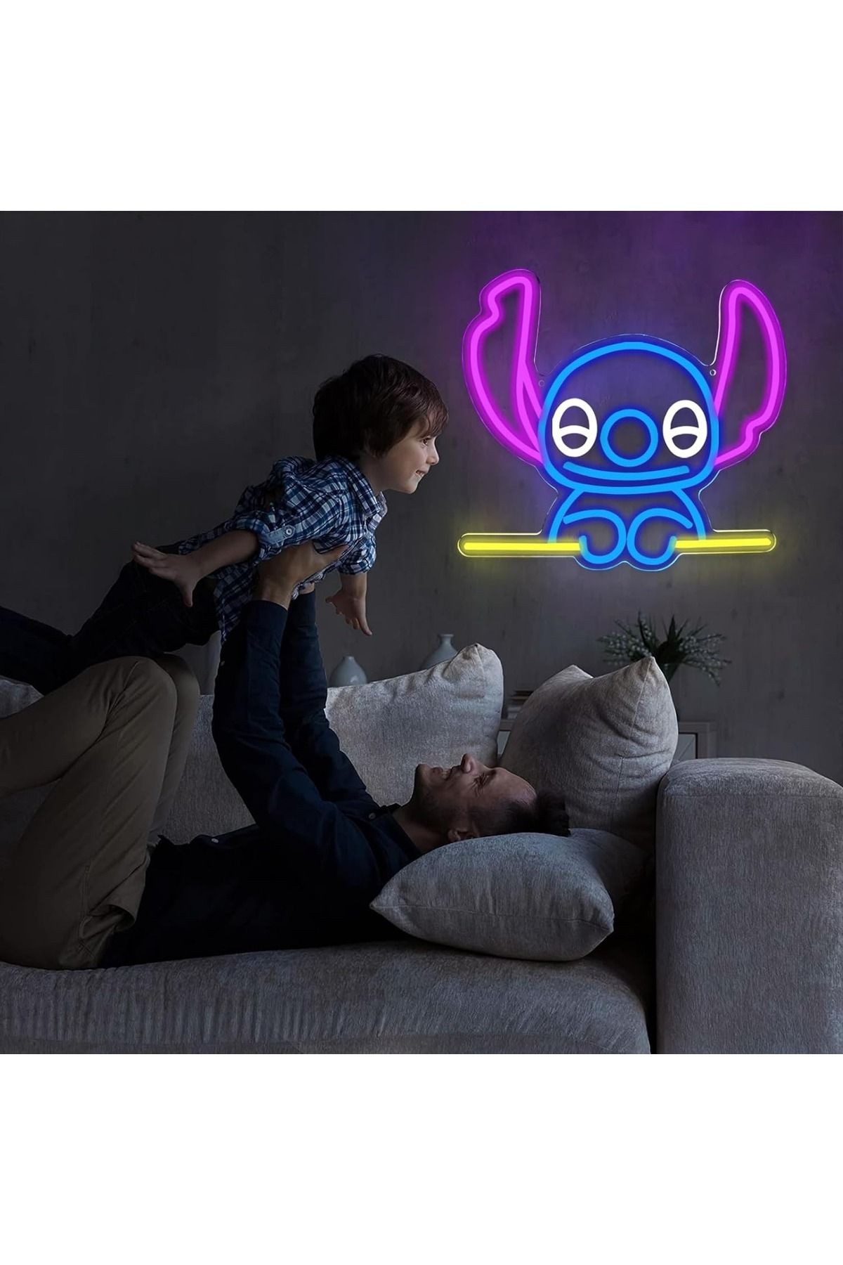 Stich Neon Led Tabela Dekoratif Aydınlatma