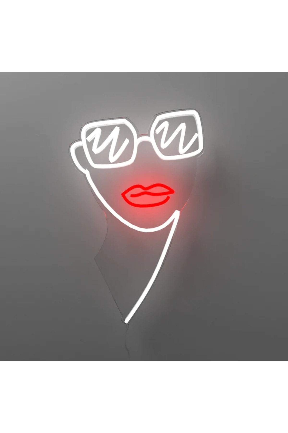 Kadın Gözlük Neon Tabela Neon Yazı Dekoratif Aydınlatma Ve Gece Lambası