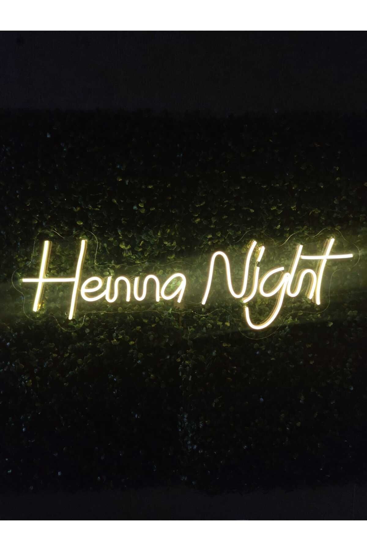 Henna Night Kına Gecesi Organizasyon Neon Led tabela Dekoratif Aydınlatma(70x35cm)