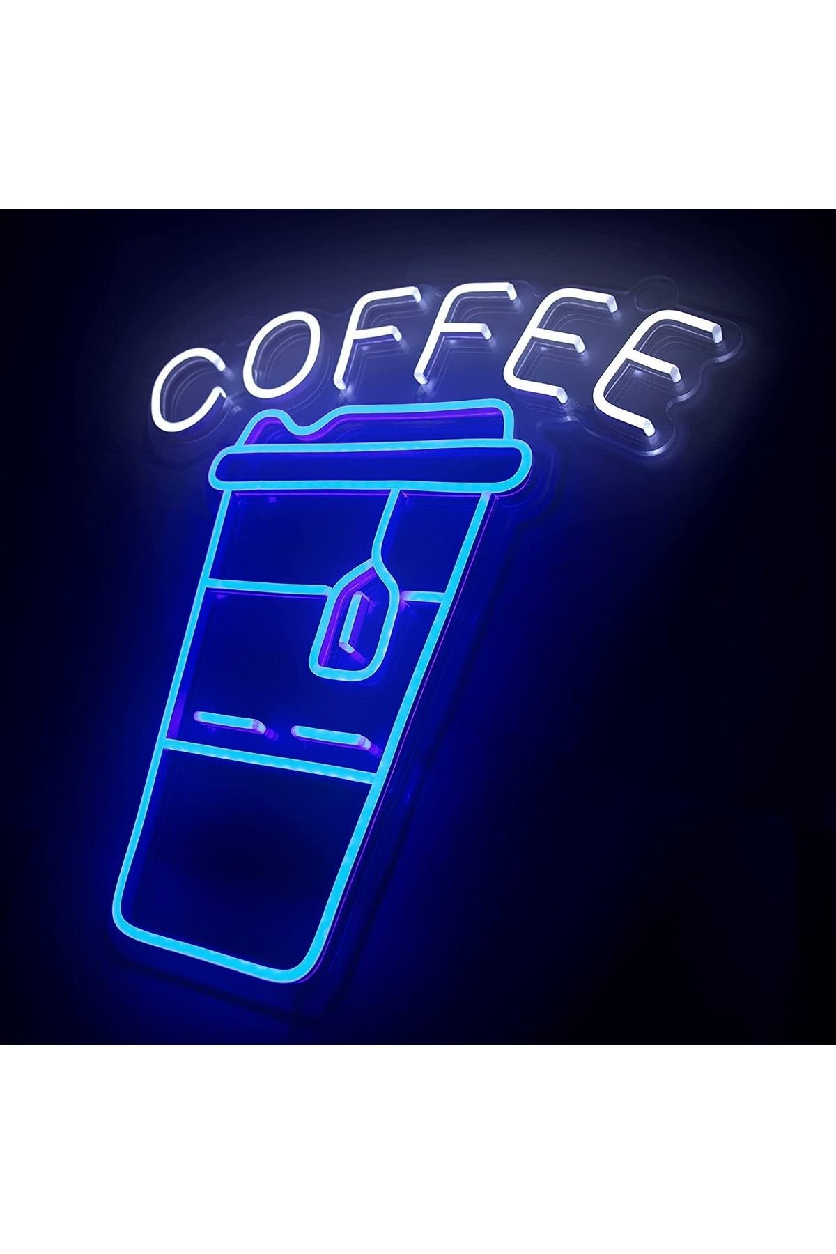 Coffee-kahve Bardak Neon Tabela Neon Yazı Dekoratif Aydınlatma