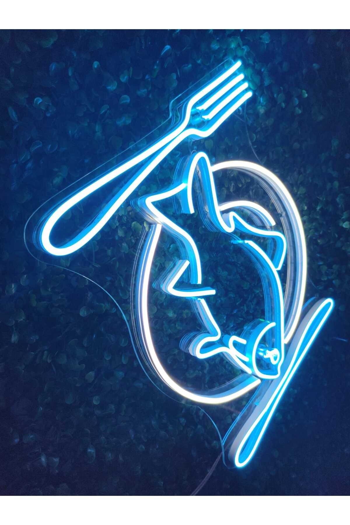 Balık Restoran Neon Tabela (50x30cm)