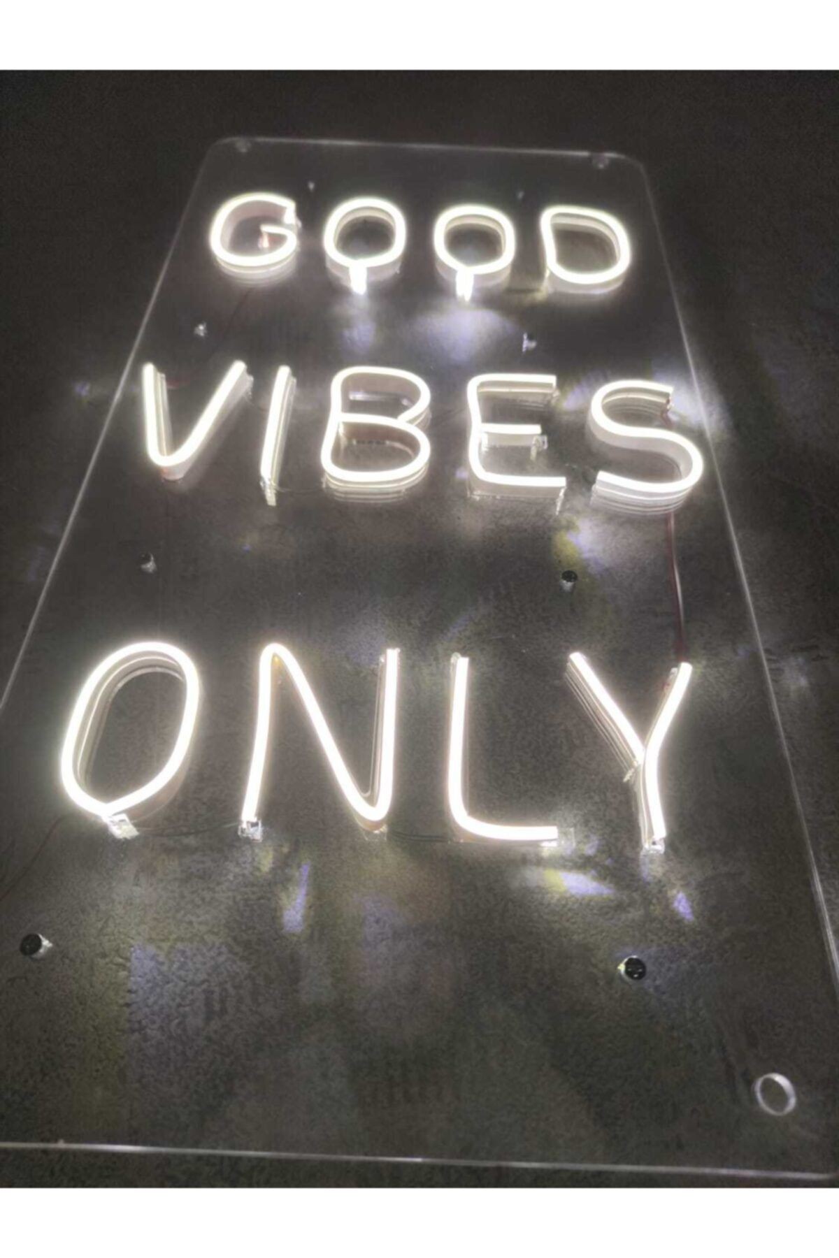 Good Vibes Only Neon Led Tabela Neon Duvar Dekoru