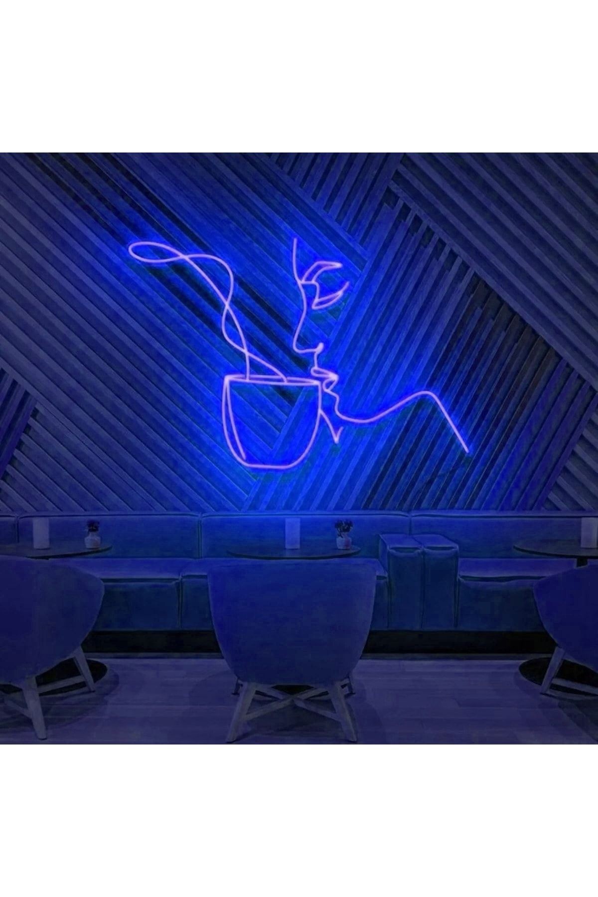 Kahve Coffee Neon Led Tabela Kafe Dekorasyon(50x70cm)