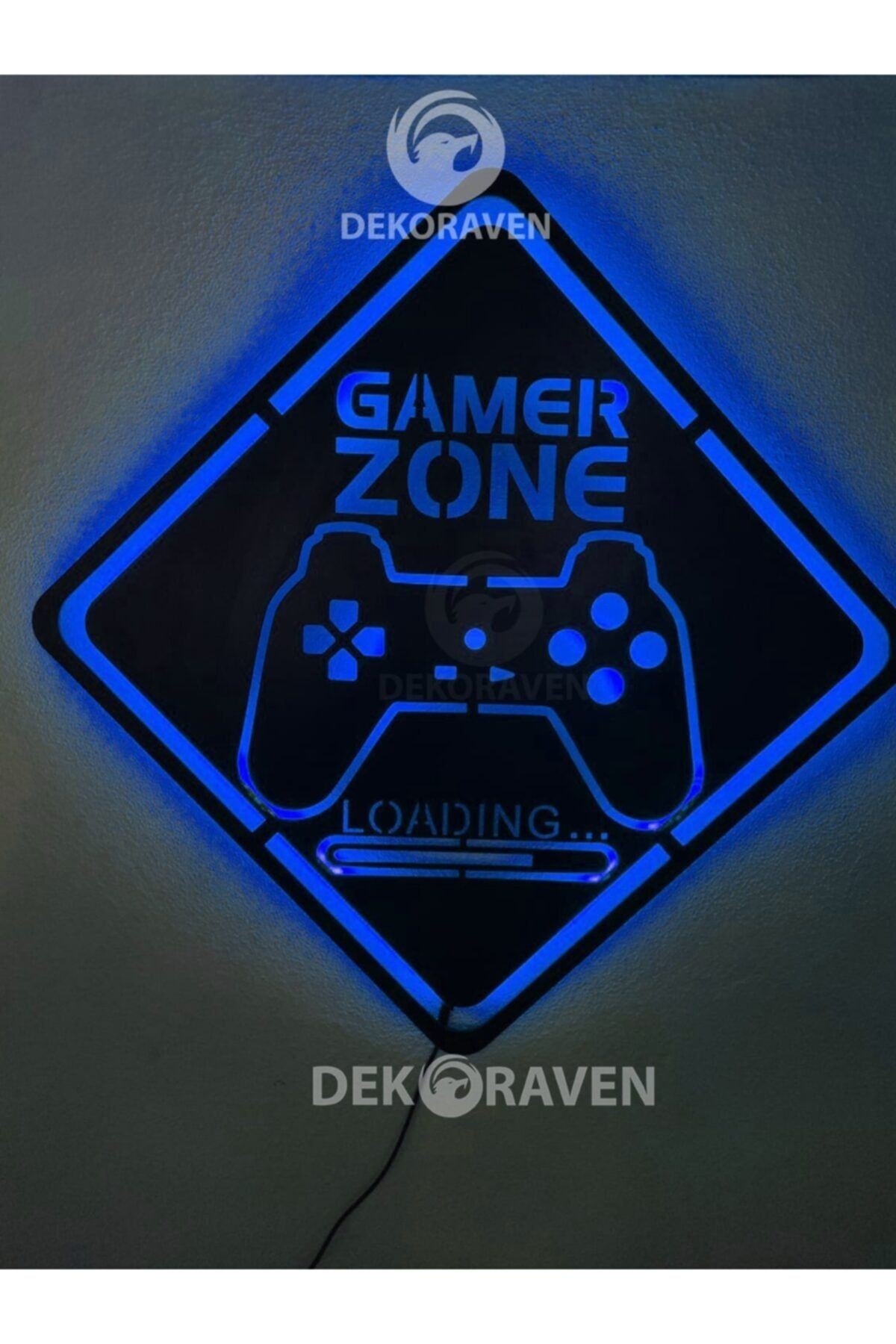 Gamer Zone Led Işıklı Ahşap Tablo