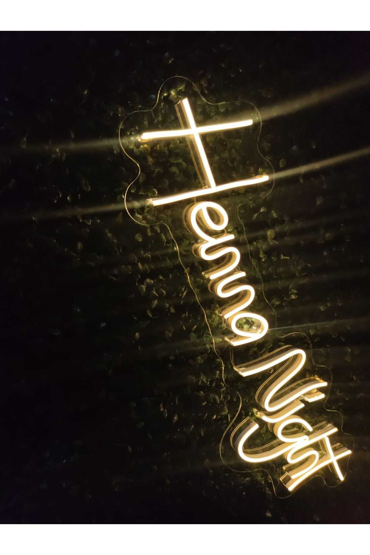 Henna Night Kına Gecesi Organizasyon Neon Led tabela Dekoratif Aydınlatma(70x35cm)