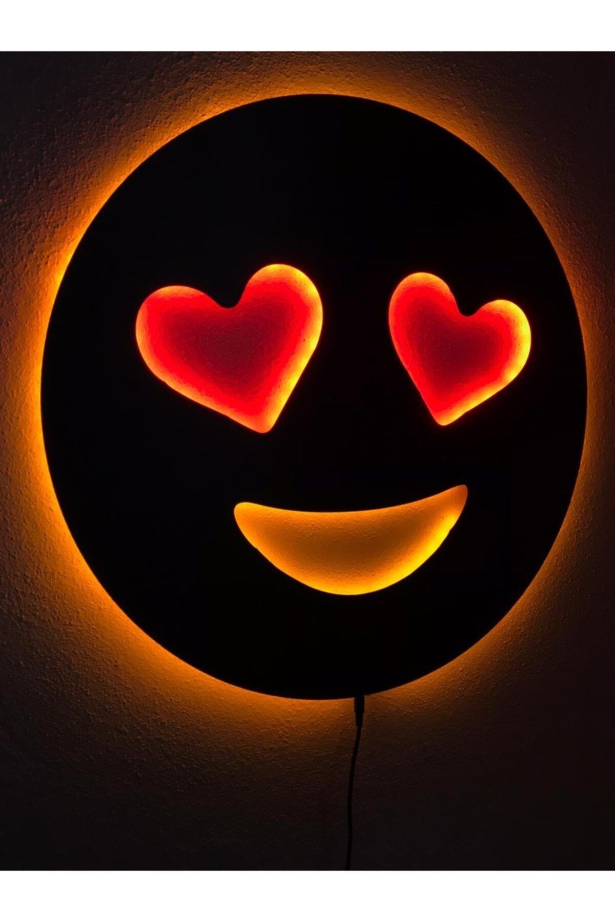 Kalpli Emoji Işıklı Tablo