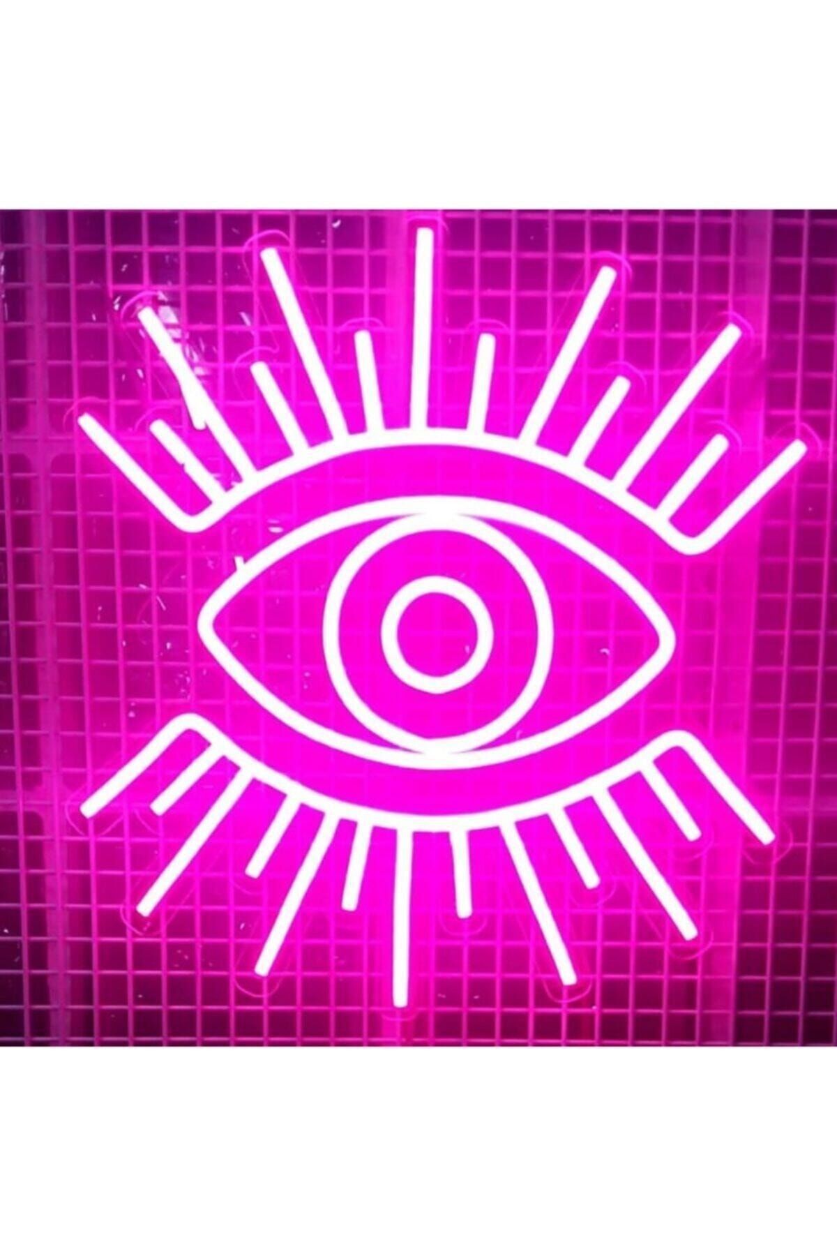 Neon Led Aydınlatma Göz Gece Lambası Parti Süsü Işıklı Duvar Dekor