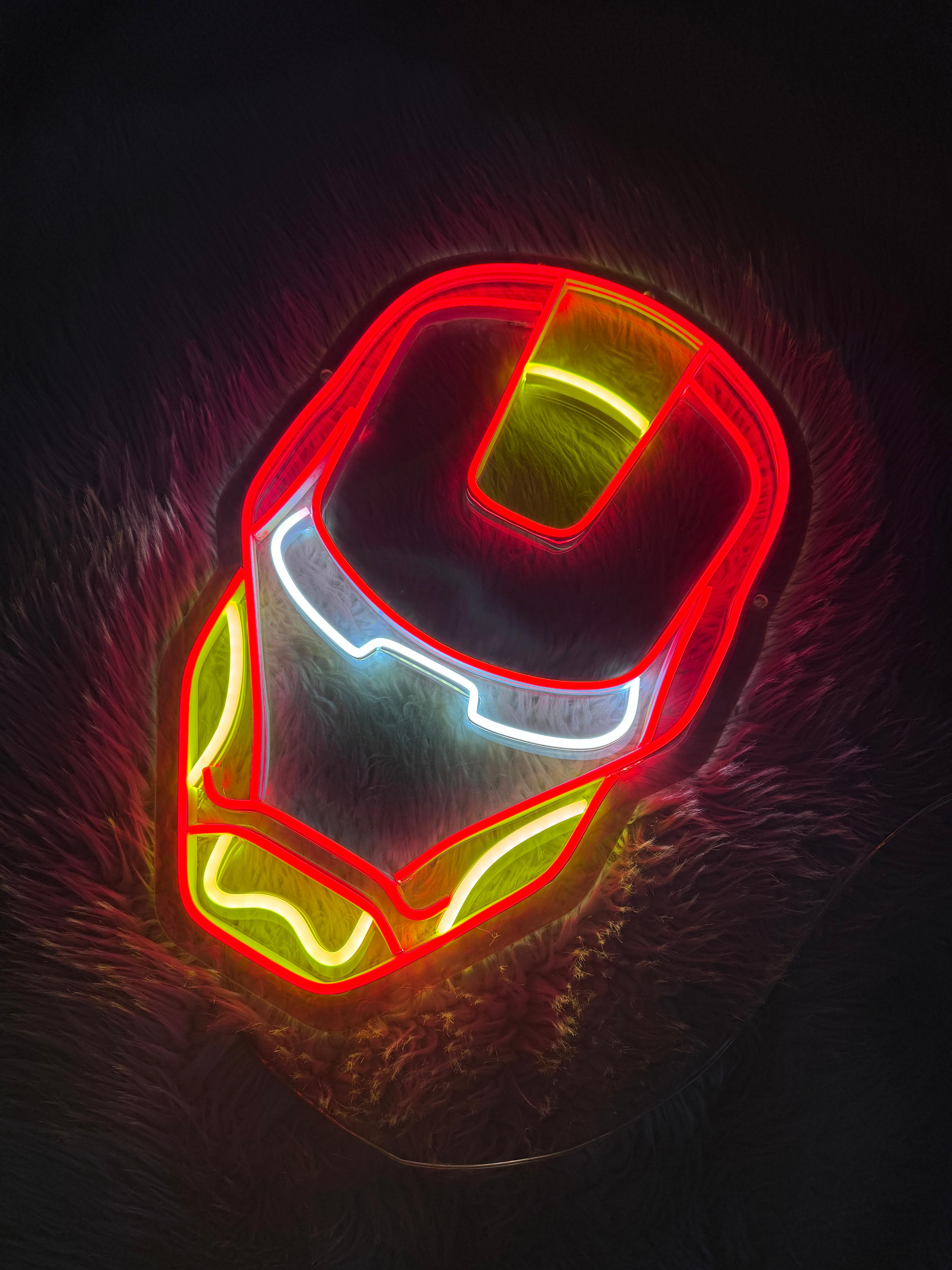 Iron Man Neon Led Tabela – Marvel Dekoratif Işık