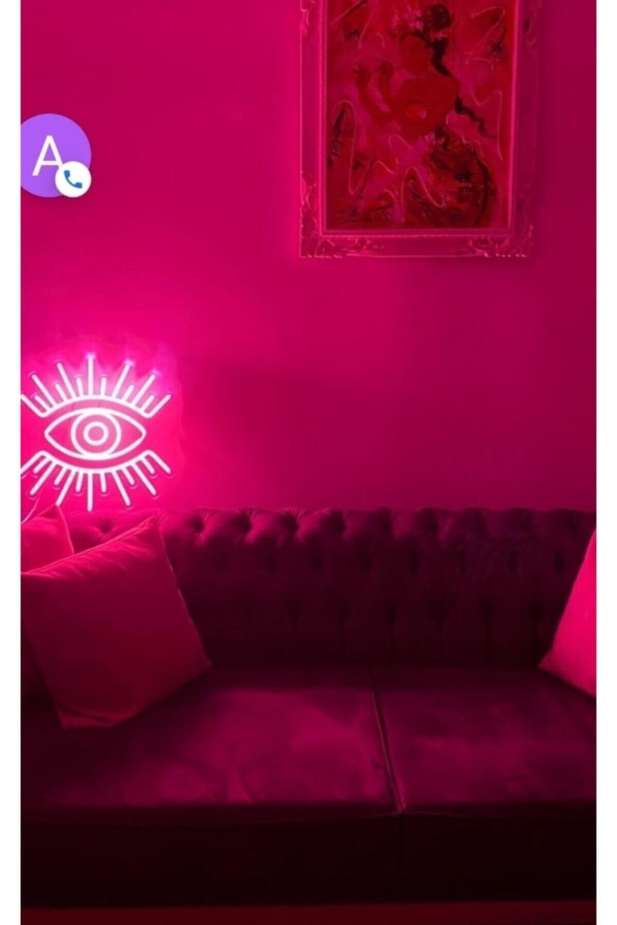 Neon Led Aydınlatma Göz Gece Lambası Parti Süsü Işıklı Duvar Dekor