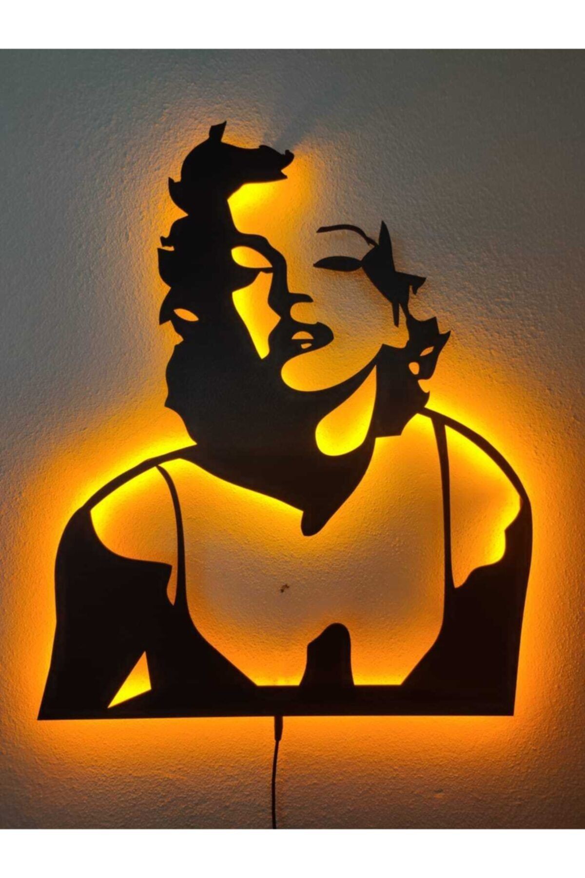 Marilyn Monroe Led Işıklı Ahşap Dekoratif Tablo