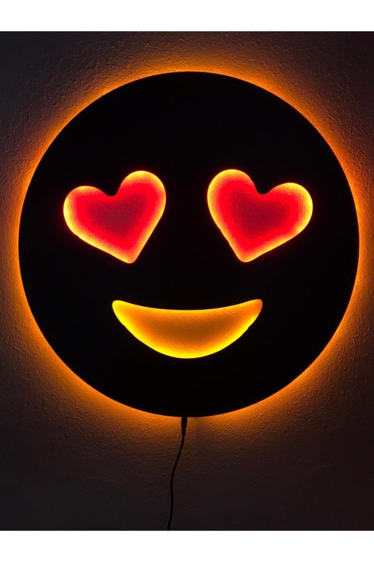 Kalpli Emoji Işıklı Tablo