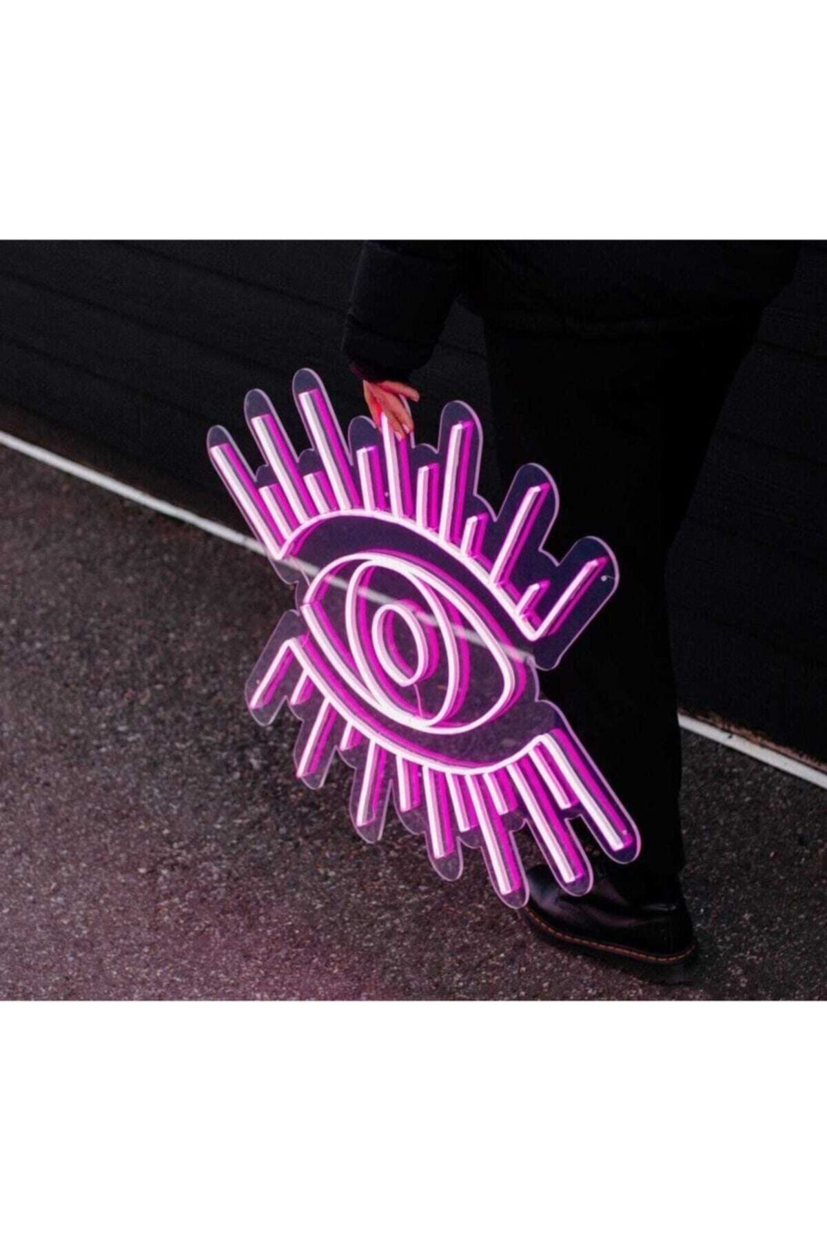 Neon Led Aydınlatma Göz Gece Lambası Parti Süsü Işıklı Duvar Dekor