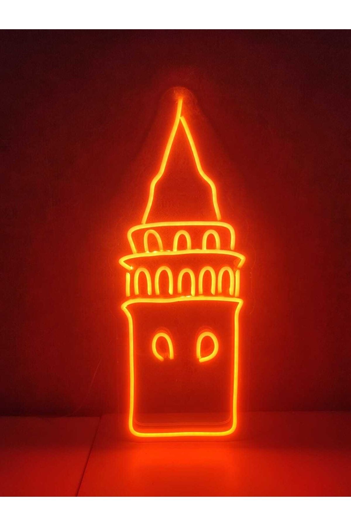 Galata Kulesi Neon Tabela Neon Yazı Dekoratif Aydınlatma Ve Gece Lambası