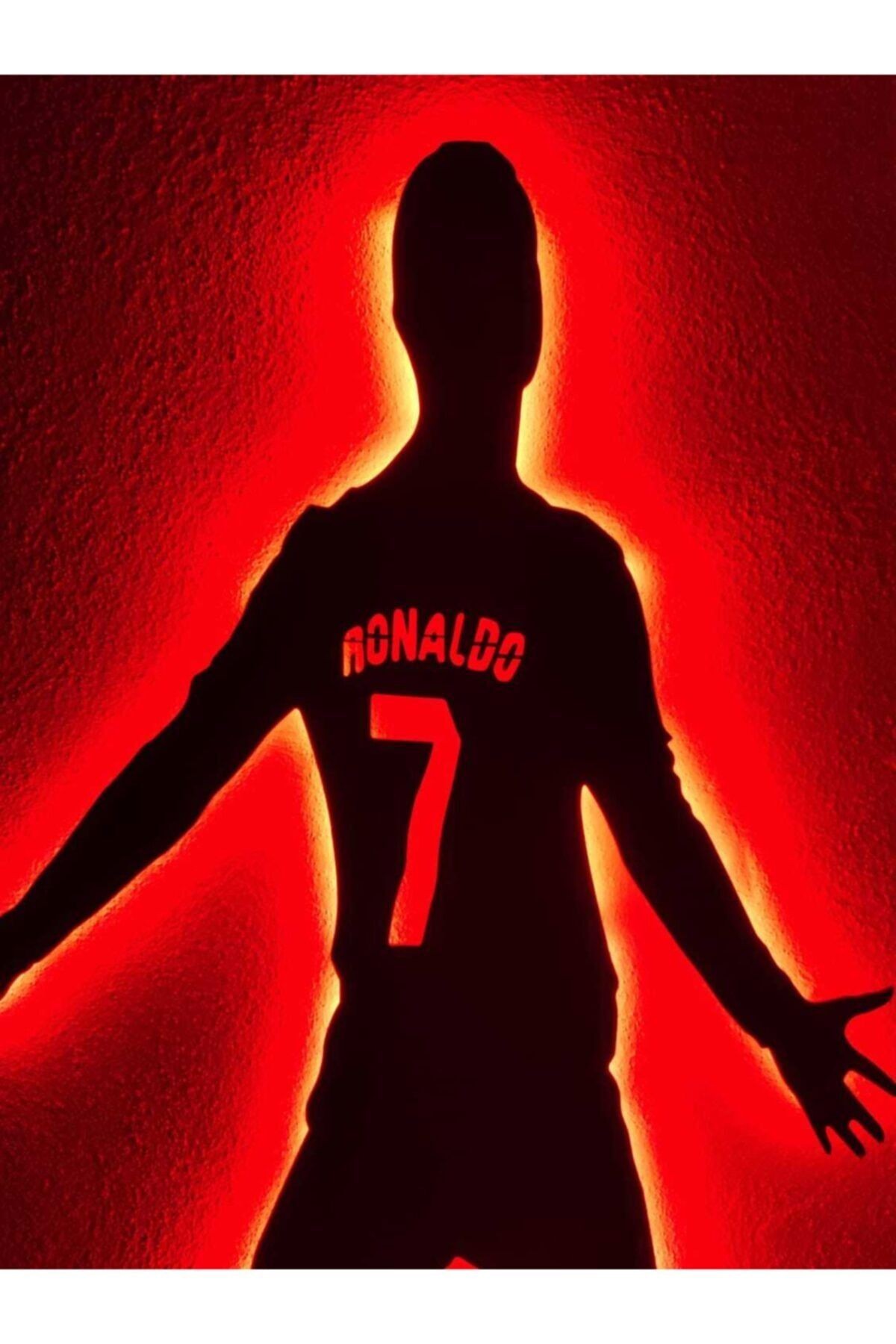Ronaldo Cr7 Led Işıklı Ahşap Tablo