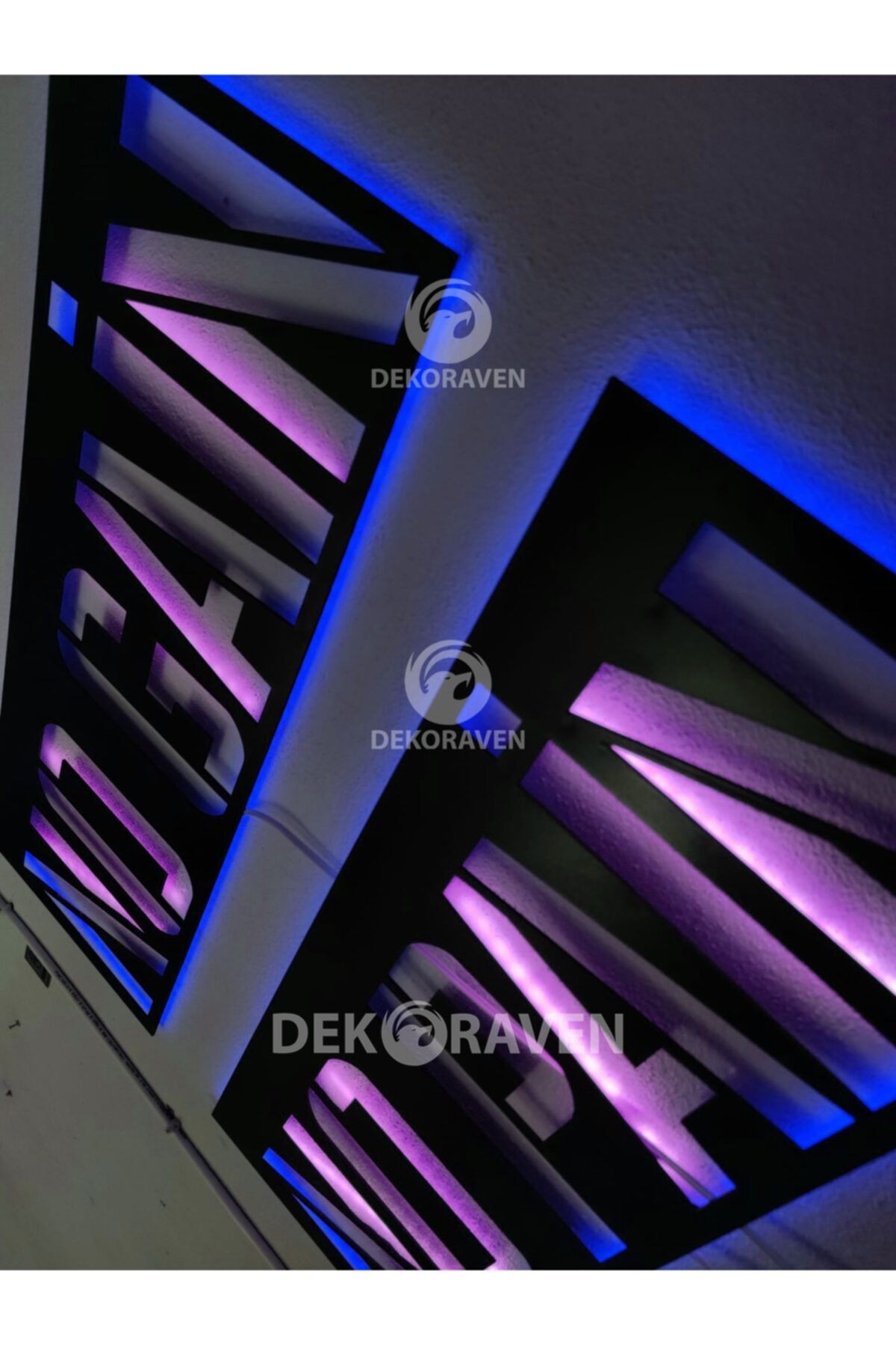 No Pain No Gain Led Işıklı Ahşap Tablo