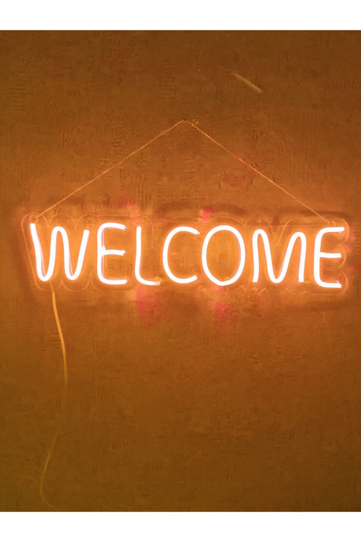 Welcome Neon Led Duvar Dekoru Aydınlatması Neon Led Tabela