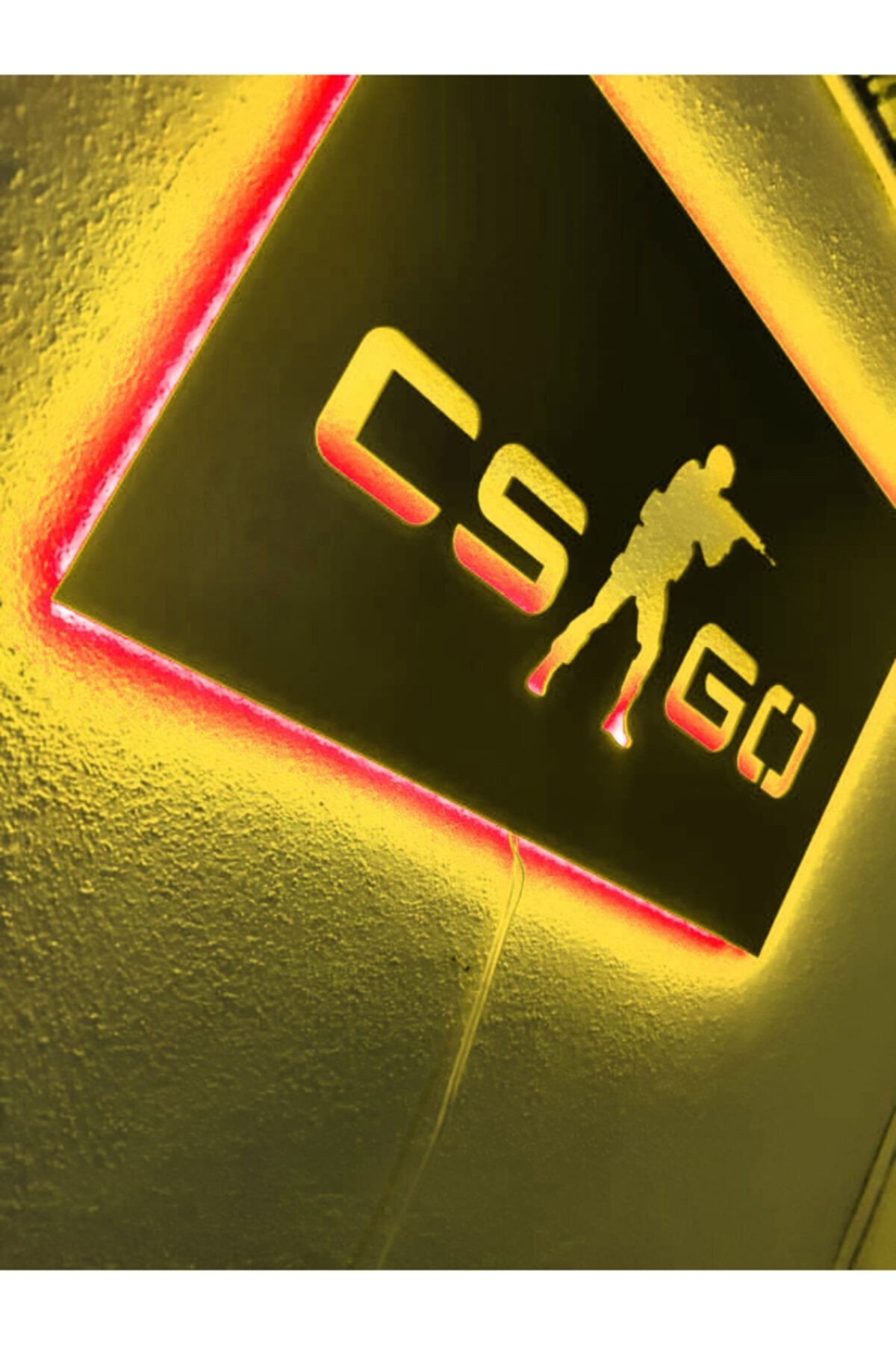 Cs Go Led Işıklı Ahşap Tablo