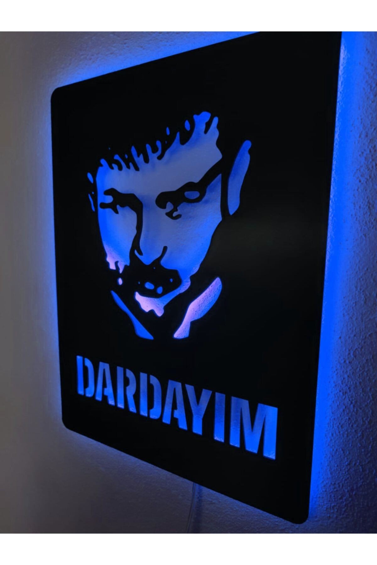 Azer Bülbül Dardayım Led Işıklı Ahşap Tablo