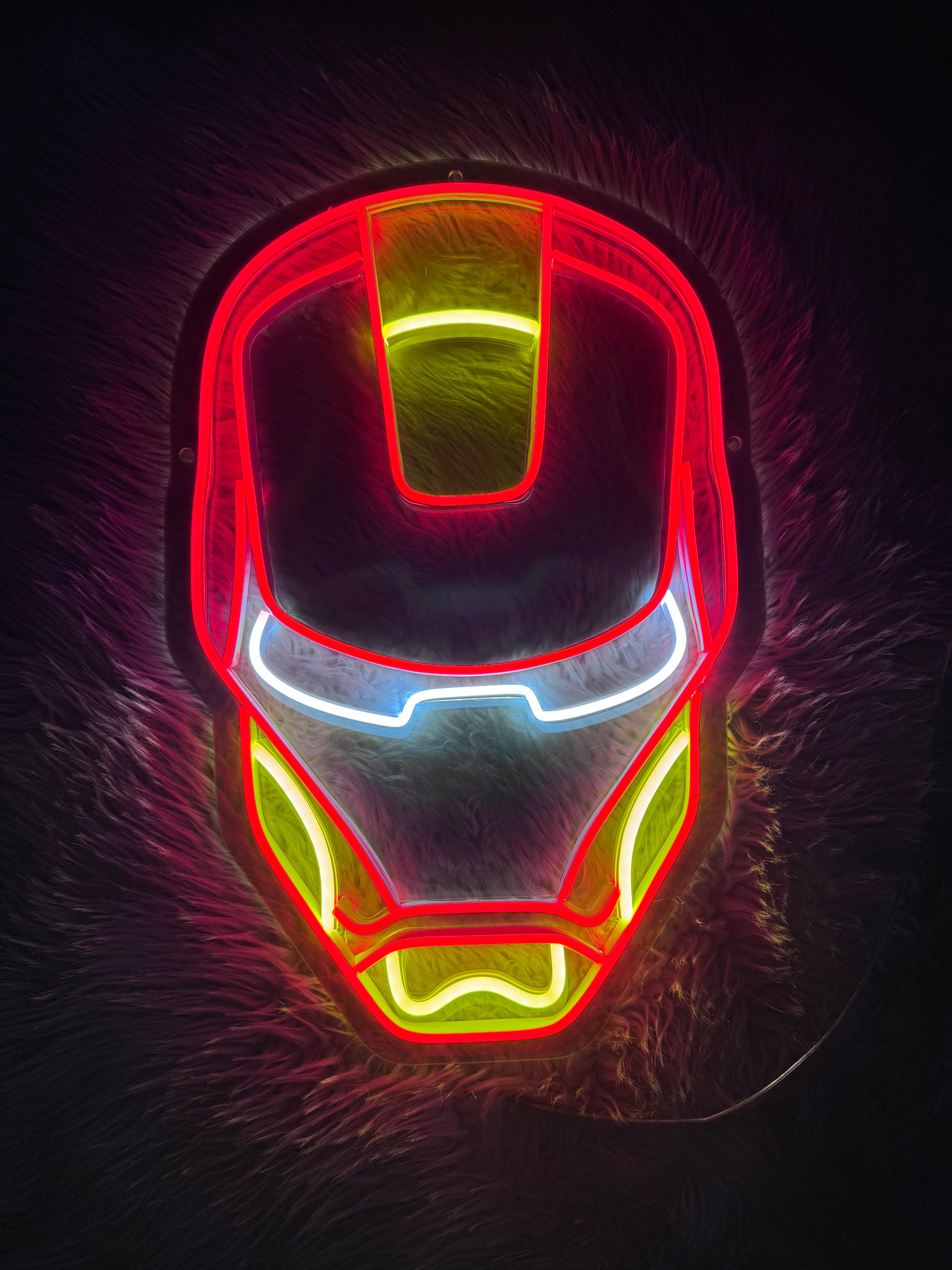 Iron Man Neon Led Tabela – Marvel Dekoratif Işık
