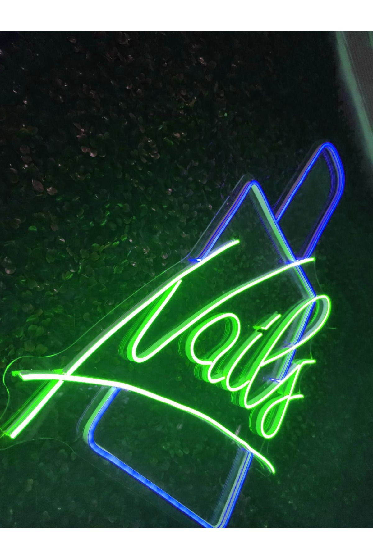 Nail Tırnak Manikür Pedikür Güzellik merkezi neon led tabela dekoaratif (80x40cm)