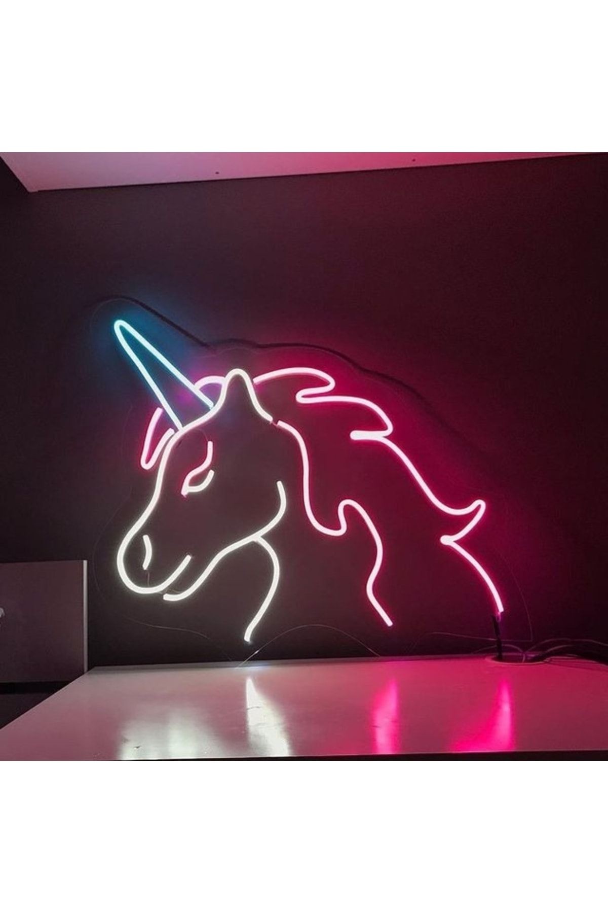 Unicorn At Midilli Neon Led Dekoratif Duvar Aydınlatması Neon Duvar Yazısı Sihirli Led