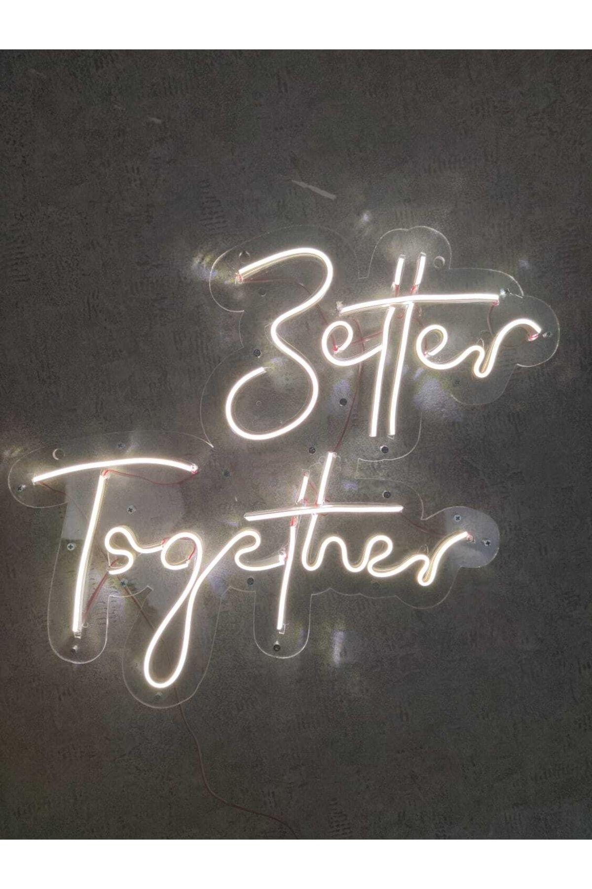 Better Together Neon Led Tabela Düğün Nikah Orginasyon Dekoru
