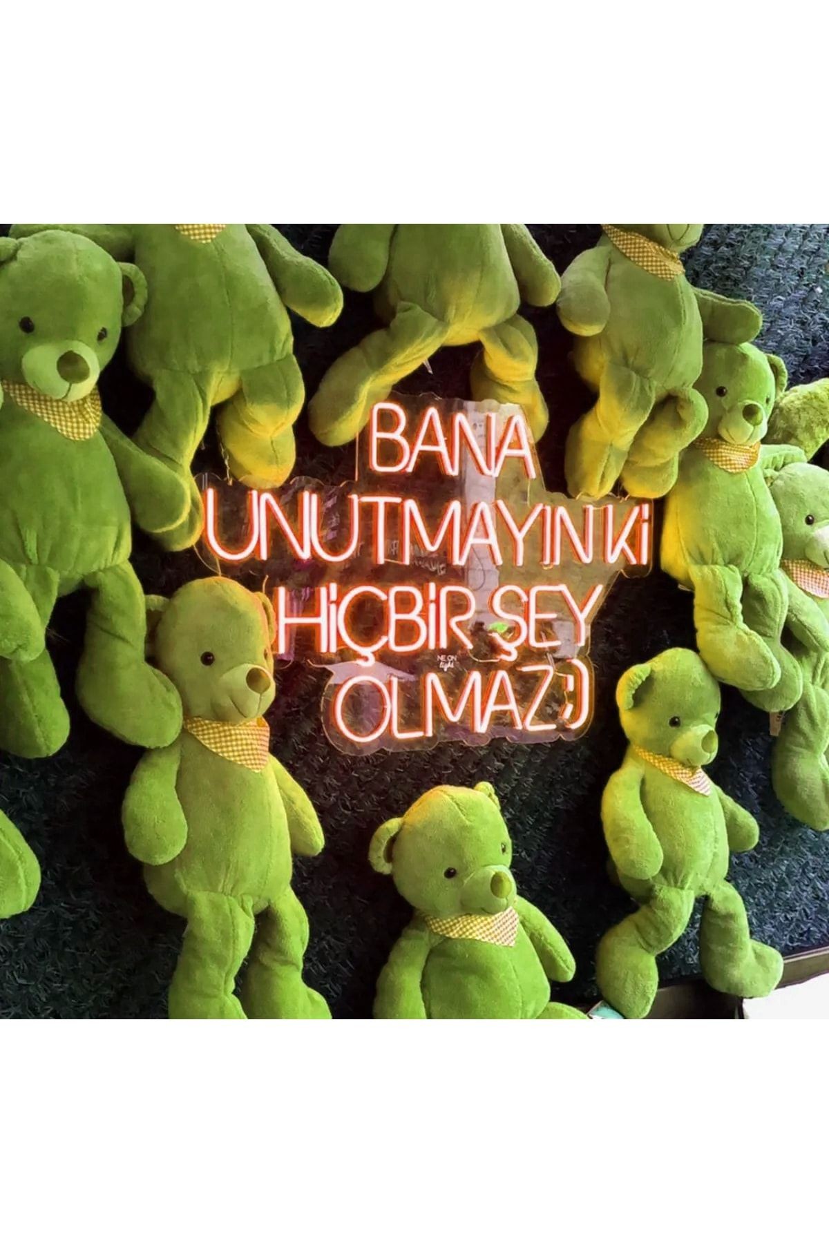 Bana Unutmayın Ki Hiçbir Şey Olmaz Yazılı Neon Led Tabela(60x50cm)