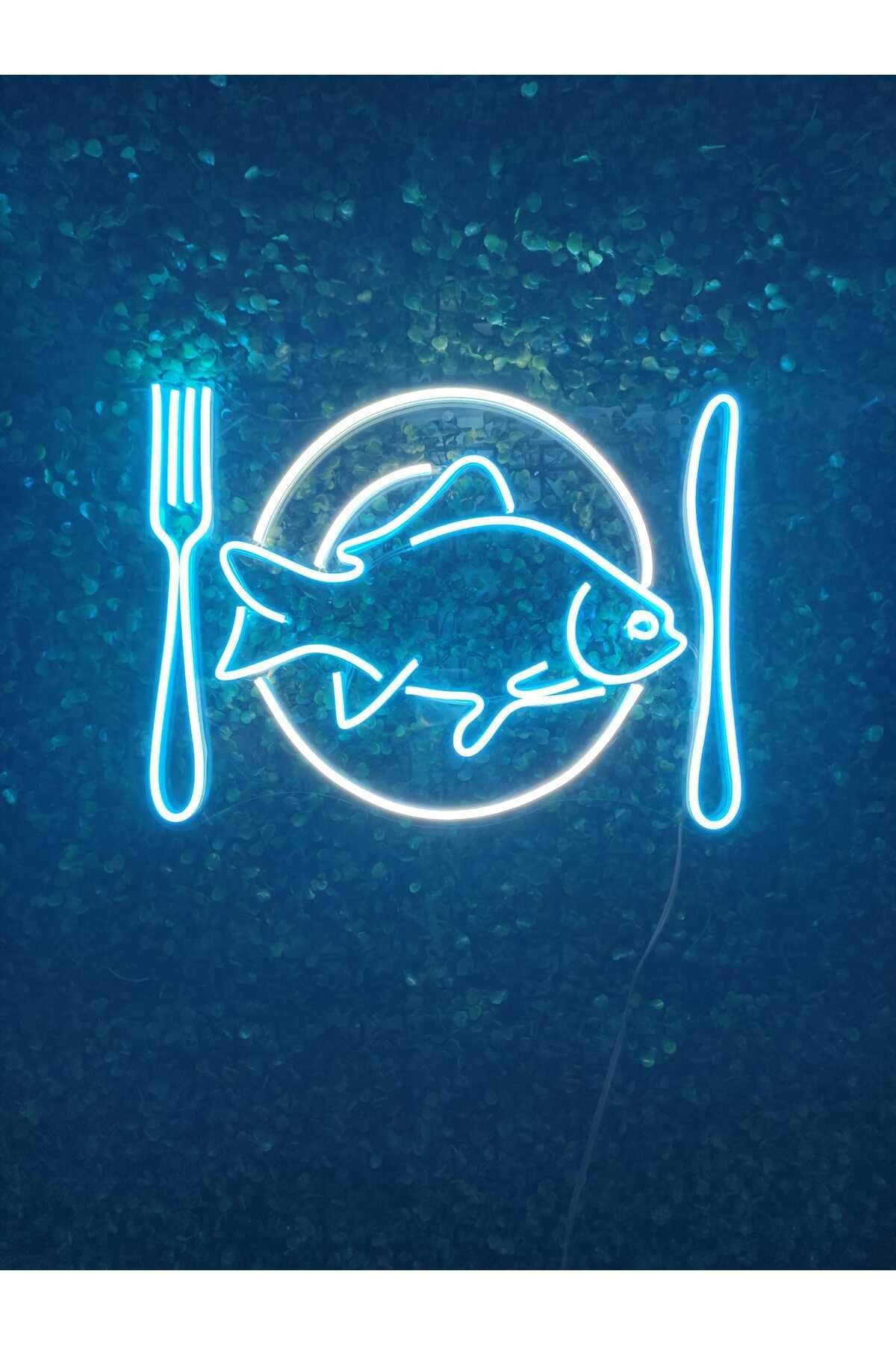 Balık Restoran Neon Tabela (50x30cm)