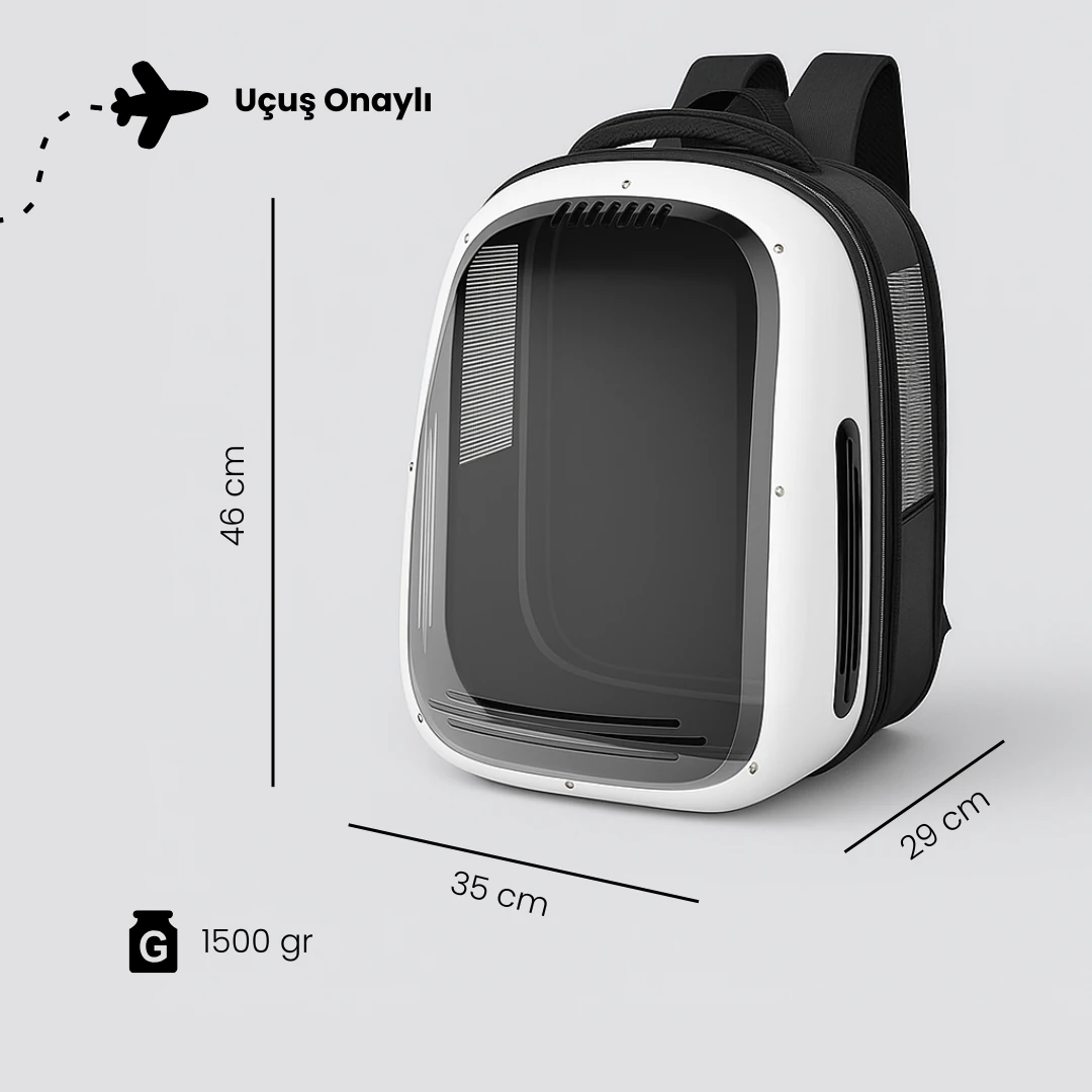 Geniş Görüşlü Lüks Kedi Sırt Çantası