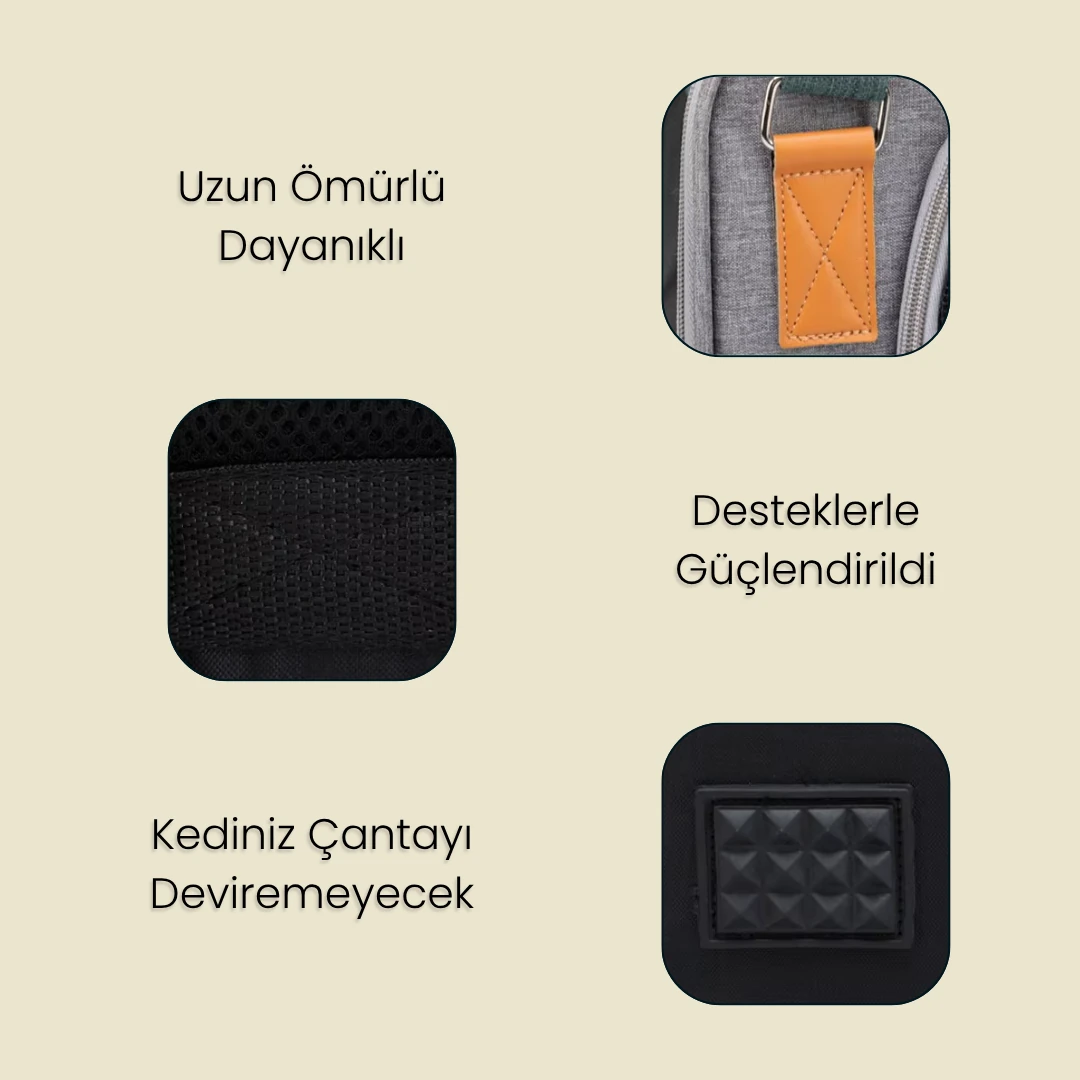 Retro Kedi Taşıma Sırt Çantası